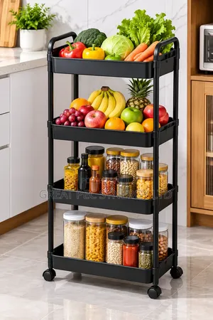 4-Tier Small Cart Storage Rack