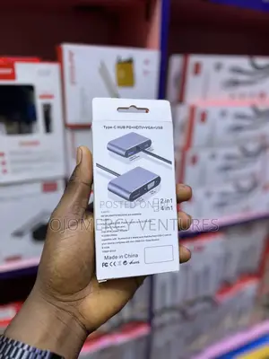 4-in-1 USB-C Hub: HDMI, VGA, USB 3.0, PD Cajin