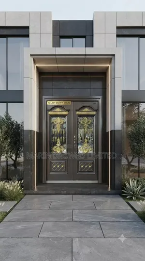Marin Brown Babban Aminci Inter-Room Glass Door 5ft