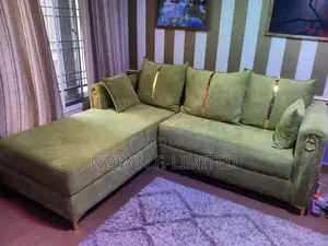 Olive Green L-Shaped Sofa Chair