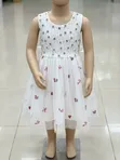 ESS Girls Mesh Dress - Pink, Sleeveless, Below Knee - 3