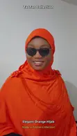 Ingantacciyar Hijab Orange Mai Gyale - 1