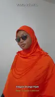 Ingantacciyar Hijab Orange Mai Gyale - 3