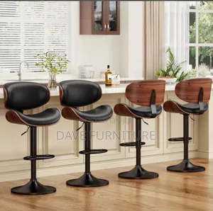 Adjustable Wooden Kitchen and Barstool