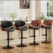Adjustable Wooden Kitchen and Barstool - 1