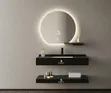 Floating Bathroom Vanity with LED Mirror - 2