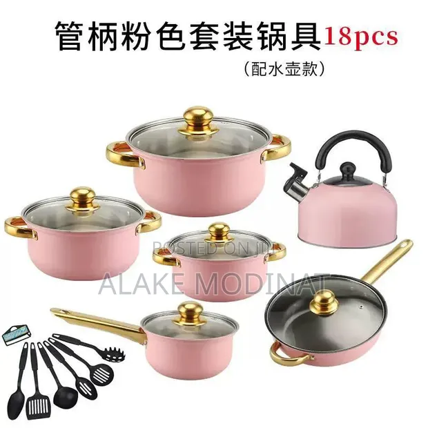 Brand New Ceramic Coated Cookware Set - Green - 1
