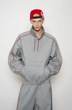 Grey Oversized Tracksuit Set