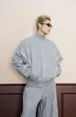 Grey Oversized Tracksuit Set - 4