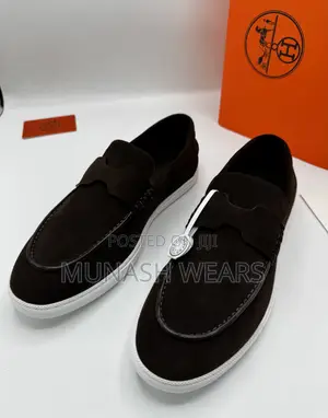 Hermes Luxury Suede Loafers for Men (Sizes 40-46)