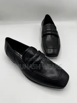 Giovanni Conti Italian Leather Loafers - Black