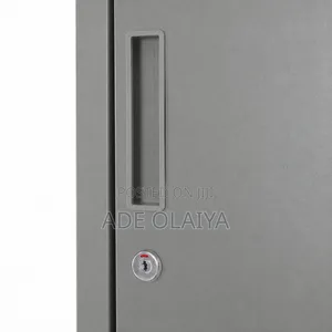 2-Door Metal Storage Locker Cabinet - Gray