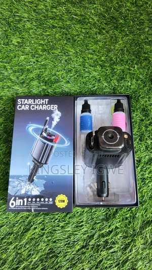 Starlight 120W 6-in-1 Car Charger with LED Lights