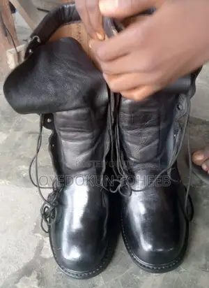 Black Leather Combat Boots - Tsoffin ROK Army Surplus