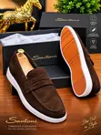 Santoni Loafers - Brown Suede Men's Shoes - 1