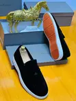 Santoni Loafers - Men's Black Suede - 2