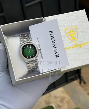 Poedagar Luxury Agogon Hannu na Maza - Azurfa
