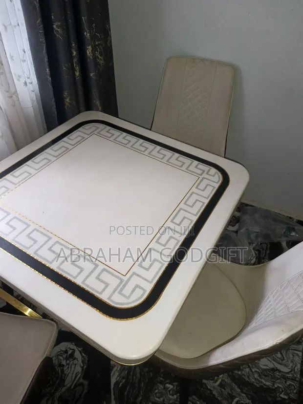 Home Interiors Marble Dining Table with 4 Chairs - 1