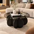 Teburin Tsakiya na Gilashi na Gida Interiors - 1