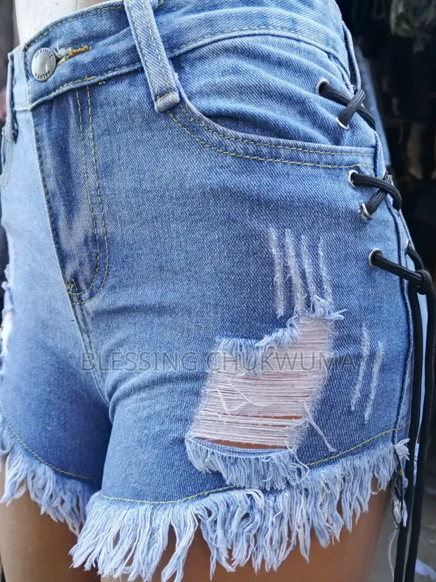 LadyB Fashion Ripped Bumshort Jeans - 1