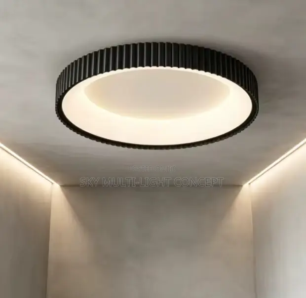 Modern Circular Rippled LED Ceiling Light - 1