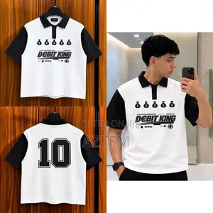 Men's "Debit King" Colorblock Polo T-Shirt