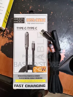 3-in-1 Type-C to Type-C 240W Fast Charging Data Cable
