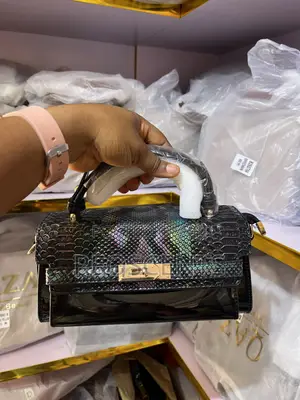Hermes Classic Black Crocodile Skin Handbag
