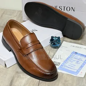 Louis Vuitton Classic Brown Leather Lace-Up Men's Shoes - Size 41