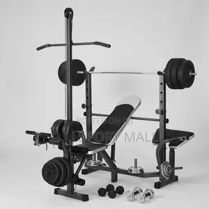 Bodyfit Adjustable Weight Lifting Bench with 20kg Dumbbells