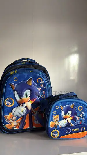 Sonic Kids School Bag with Lunch Bag