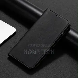 Richboss Leather Flip Case with Magnetic Cover - Black