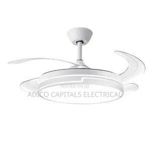 GE Lighting Chandelier with Rotatable Fan and Remote Control