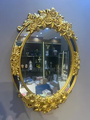 Luxury Royal Gold Decorative Oval Wall Mirror