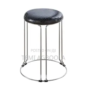 Modern Stackable Round Metal Dining Stool Chair