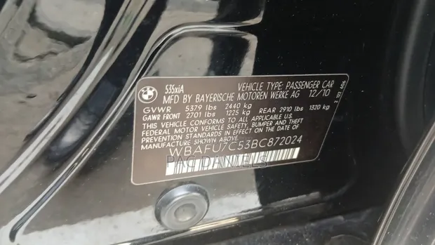 BMW 535i 2011 Black - 1