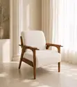 Brand New Home Interiors Wood Frame Accent Chair - 1