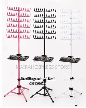 Standing Hair Braiding & Extension Rack with Tripod Base