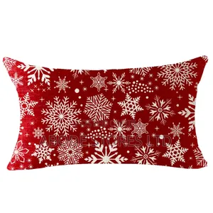 12x20 Snowflakes Christmas Throw Pillow