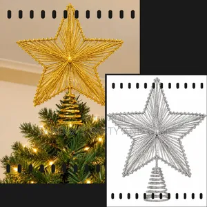 Luxury Gold and Silver Christmas Tree Star Topper