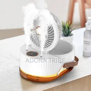 2 Liters Dual Spray Humidifier Mai Haske da Fan