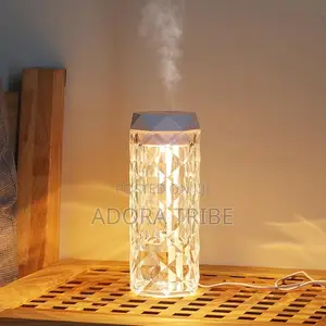Crystal Diamond Humidifier Lamp mai Hasken Dumi