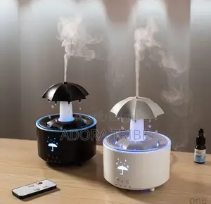 Rotating Waterdrop Aroma Diffuser with Remote & LED Light