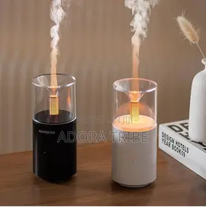 Candlelight Aroma Humidifier with Warm LED Light