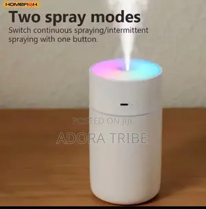 Rainbow Mini Cylinder Humidifier Mai Hasken LED