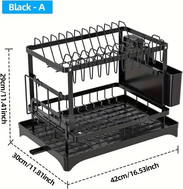 Two-Layer Steel Dish Rack - 1