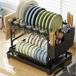 Multi-Functional Dish Rack with Draining Tray - 1