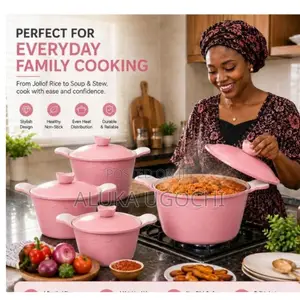 BROCOOK 8pcs PFAS-Free Die-Cast Non-Stick Flower Pot Set