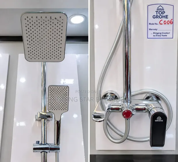 Standing Shower Set with Rainfall Rose - 1