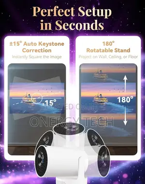 HY200 Mini HD Smart WiFi Projector - 1080P Mai Gojewa